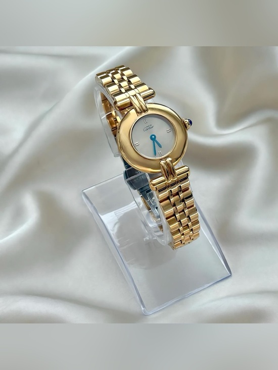 AUTHENTIC RARE VINTAGE CARTIER GOLD WATCH - WITH BOX main image 4